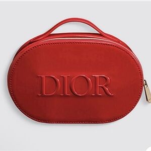 Dior Red Patent Leather Cosmetic Pouch-
Brand New In Box
